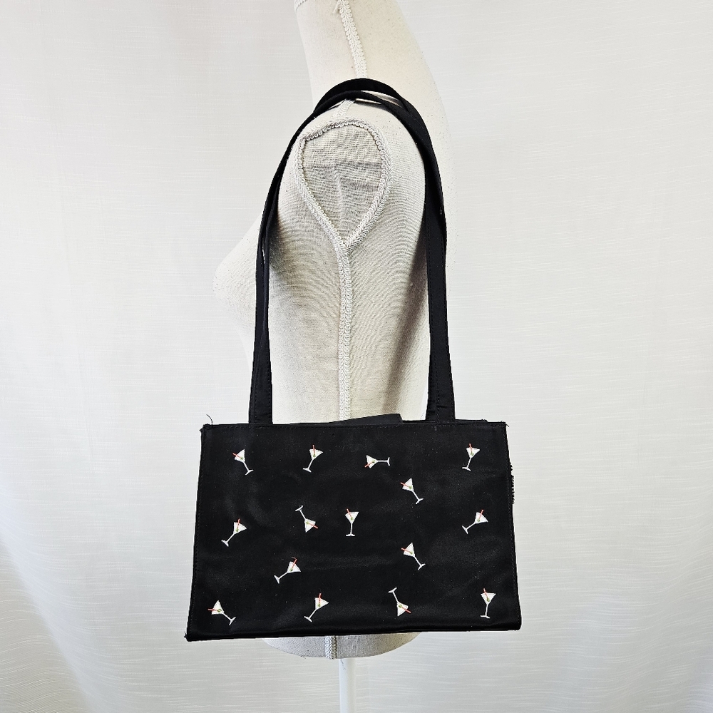 Vintage Embroidered Martini Shoulder Bag